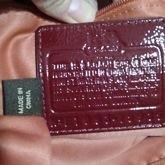 SALE! Auth Coach Sophia Mad Dotted Art Dark Red/Gold Bag & NWT Wristlet Bundle - Picture 14 of 16